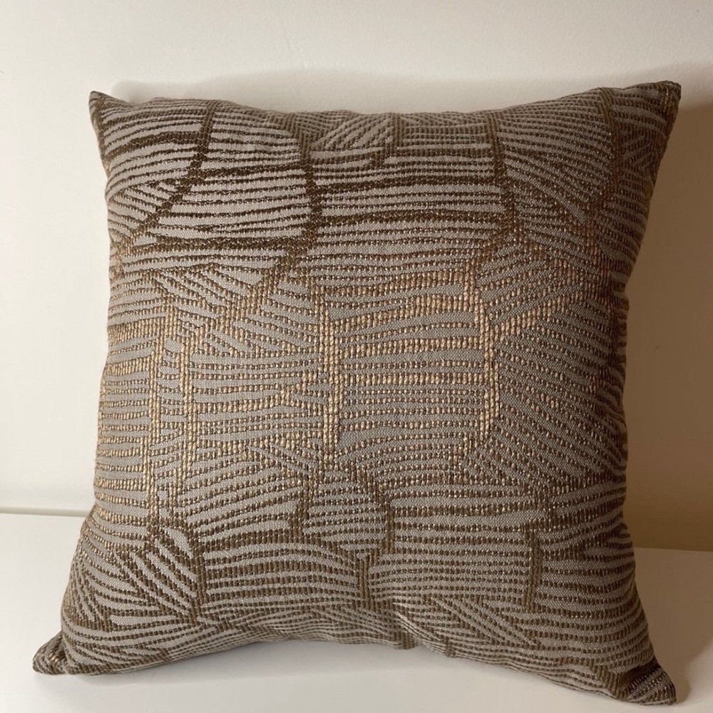 Plutus Metalic Bronze Luxury Throw Pillow